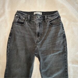 Abercrombie & Fitch Charcoal Ankle Straight Leg Jeans